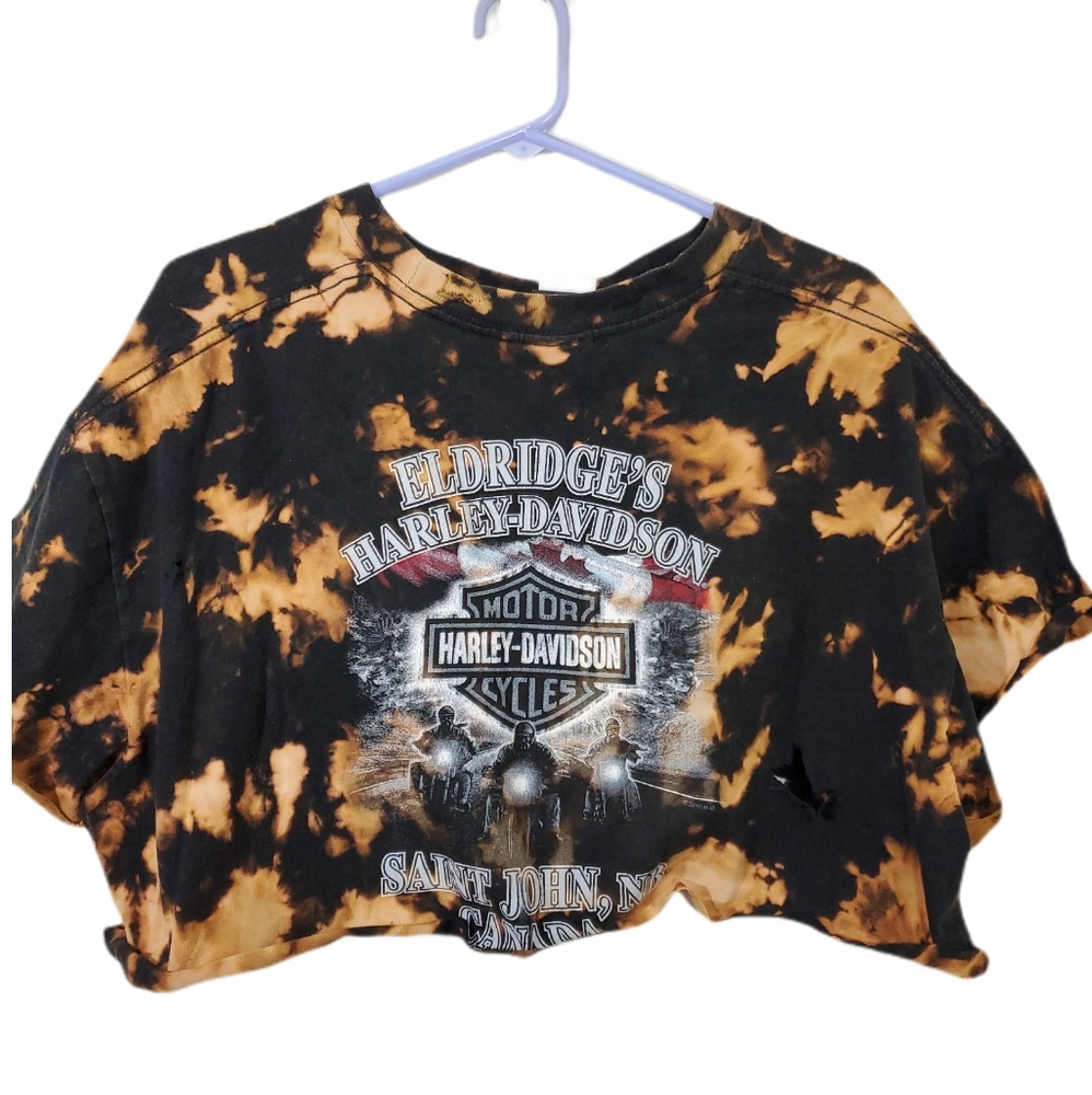 Harley Davidson Extreme Distressed cropped top